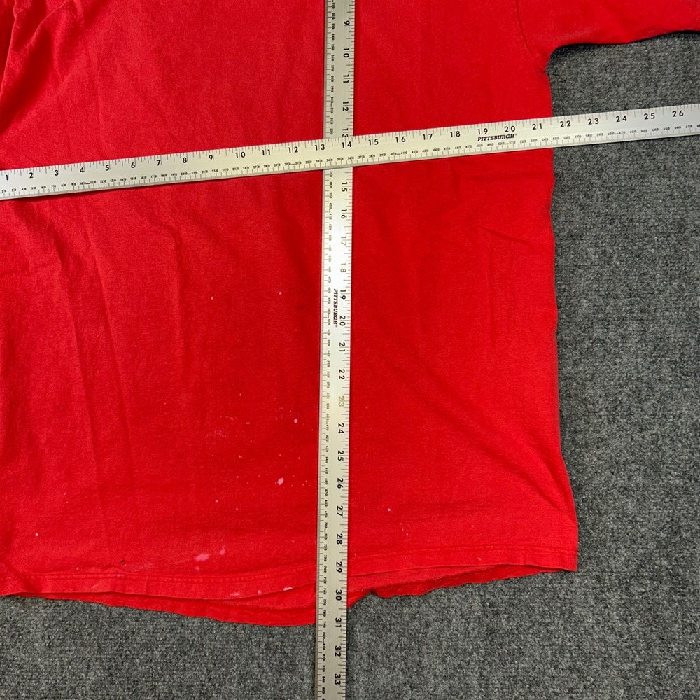 Vintage Red Eagle Graphic T-Shirt Short Sleeve Distressed Crewneck Mens XL - Picture 6 of 7